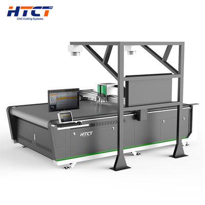Automatic CNC Fabric Cutter Swatch Textile End Cloth Ultrasonic Rotary Fabric Flatbed Cutter Cutting Machine